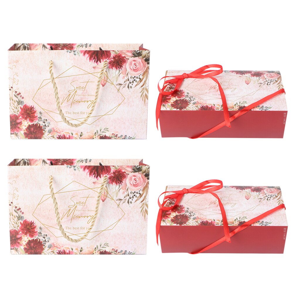 2 Pcs Paper Boxes Candy Birthday Boxes for Birthday Wedding Party