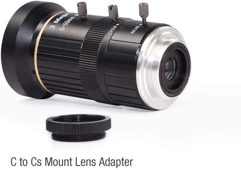HD CCTV Telephoto Zoom Camera Manual Lens 5-50mm 1/2.7" 3 Mega Pixel IR F1.4 CS Mount Varifocal