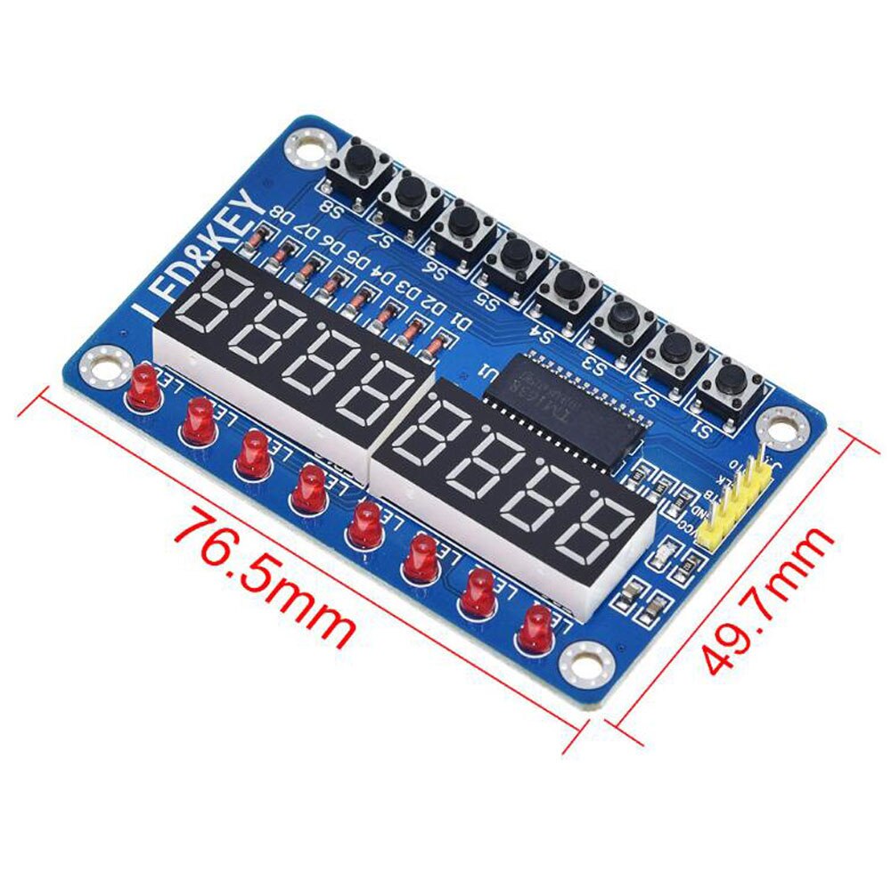 1 PCS TM1638 Keypad Digital Tube LED Display Module 8-bit Digital Tube/LED/Keypad without DuPont Wire