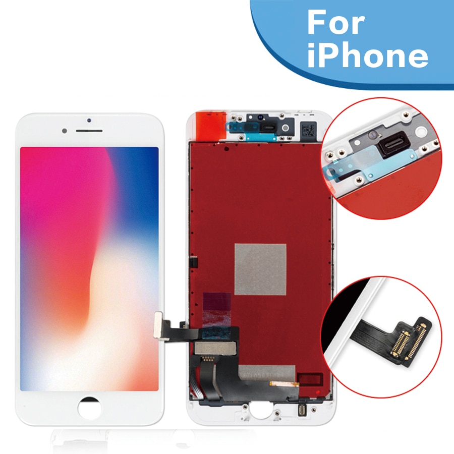 Pantalla LCD de grado AAAA para iPhone 6, 6S, 7, 8 Plus, con ensamblaje de digitalizador táctil de fuerza 3D para iPhone X, XR, XS, XSMAX, 11 y OLED