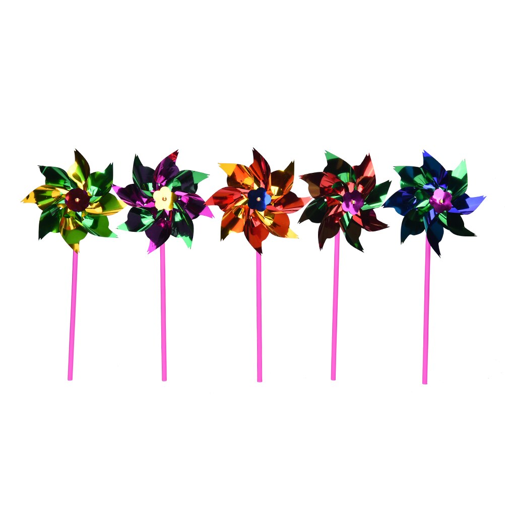 5 Stks/partij Willekeurige Kleuren Plastic Windmolen Pinwheel Wind Spinner Kids Speelgoed Tuin Gazon Party Decor Speelgoed Cadeau Voor Jongens Meisjes baby