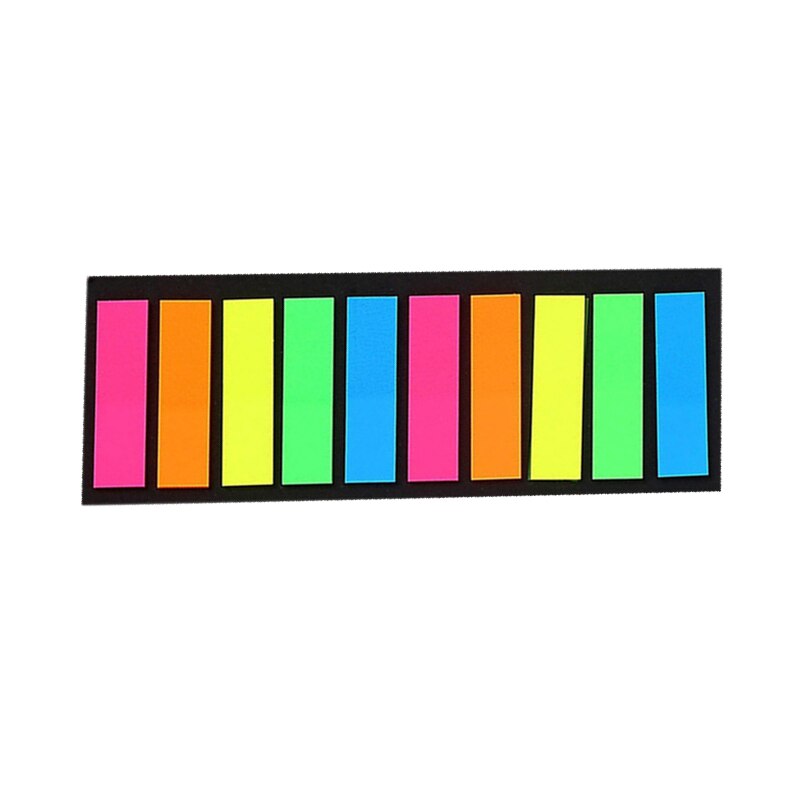 Convenient Wall Sticker Memo Self Adhesive Memo Pad Sticky Notes Bookmark Marker Memo Sticker Paper: 10