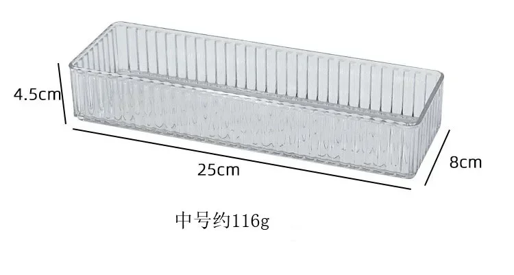 Unlimited Desk Drawer Organizers Set Plastic Bathroom Storage Makeup Organizer Transparent Clear Storage Box Bins: Gold