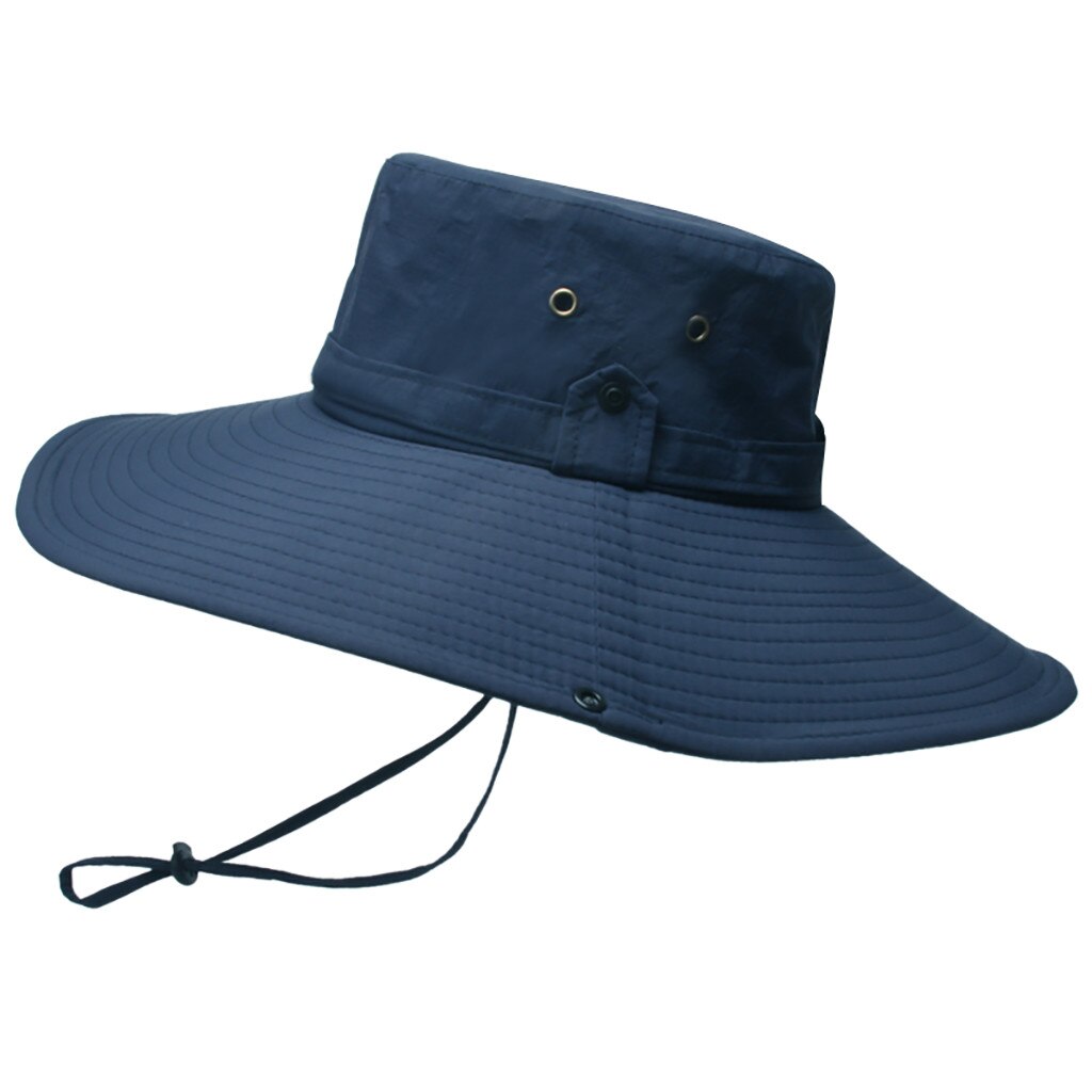 Men Large Wide Brim Hats Waterproof Hat Camping Plus Size Bucket Hat Breathable Sun Protection Cap Summer Outdoors Fisherman Hat