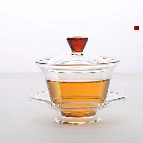 Heat Resistant Glass Tea Tureen Transparent Bowl Cup Dish Set Household Teaware: 3