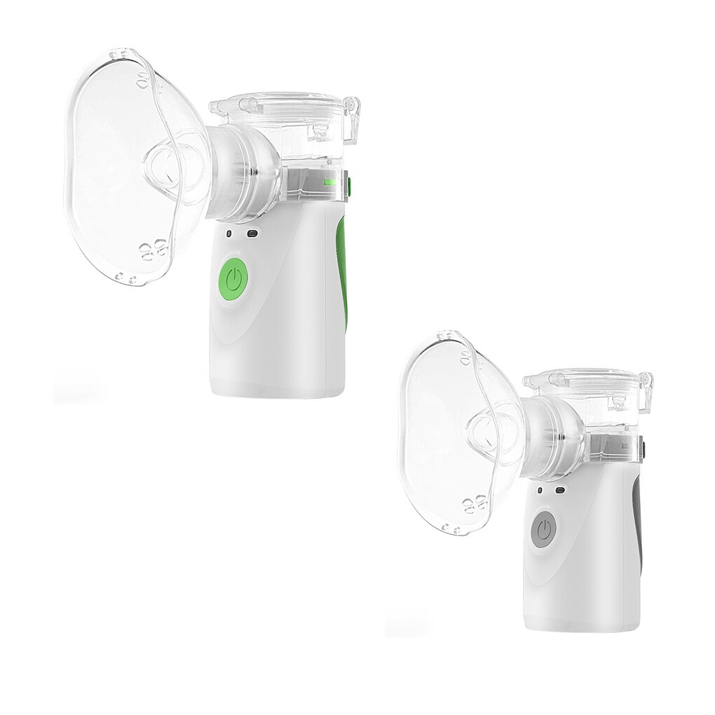 Mini Inhalator Handheld Mist Stoom Inhalator Elektrische Draagbare Verstuiver Stomen Apparaat, Groen