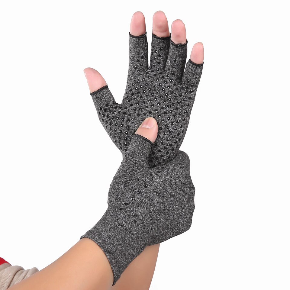 1 par unisex mænd kvinder anti arthritis sundhed kompression terapi handsker reumatoid hånd smerte håndled hvile sport sikkerhed handske: 46 / M