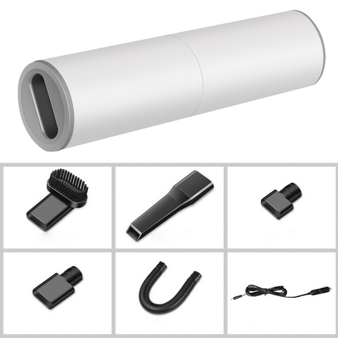 Mini 7000PA 120W with Wire Rechargeable Car Vacuum Cleaner Portable Handheld Car Vacuum For Car Home Computer Cleaning: wired white