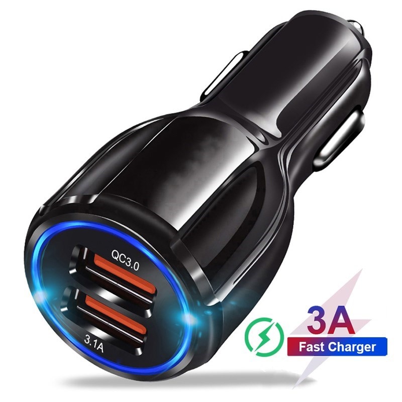 3.1A USB Car Charger Fast Charging For iPhone 11 For Xiaomi redmi note 8/9 pro Mobile Phone Accessories USB-Car-Charger Adapter