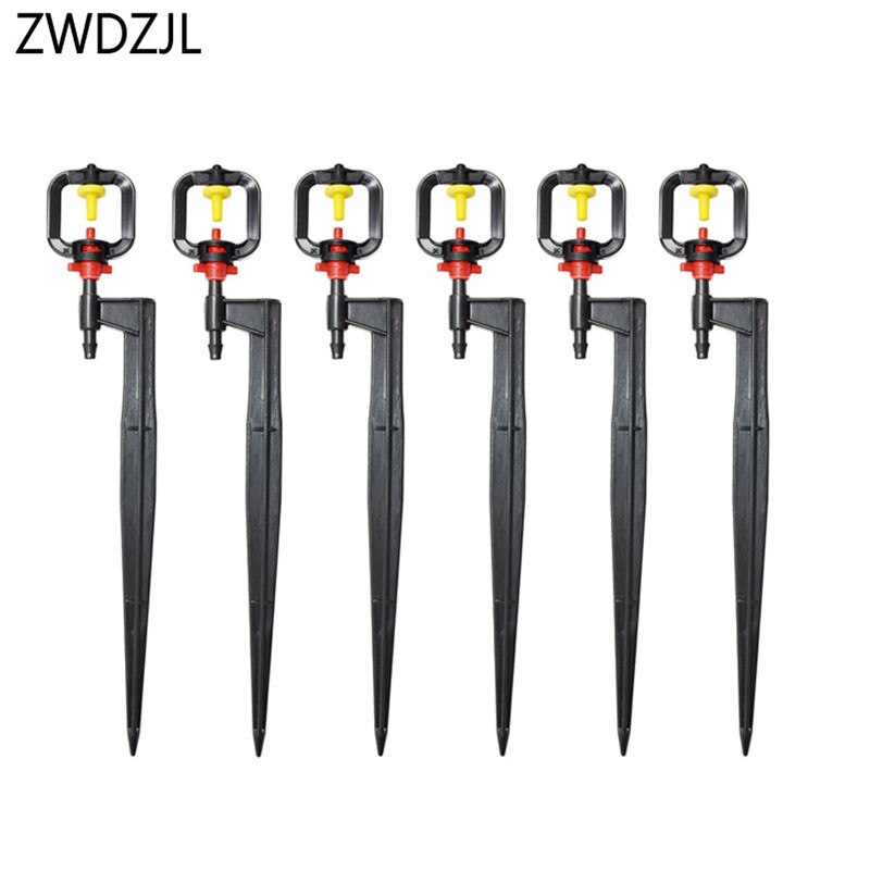 Vanning refraksjon forstøvningsdyse plast pigg hage forstøvning sprinkler munnstykke konisk vanning planter hage 6 stk