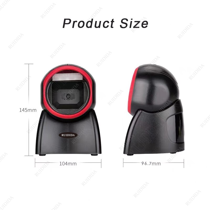 Qr Code Desktop Barcode Reader Usb 2D Hand-Gratis Bar Code Scanner 2d Auto Sense PDF417 Data Matrix Reader voor Supermarkt Winkel