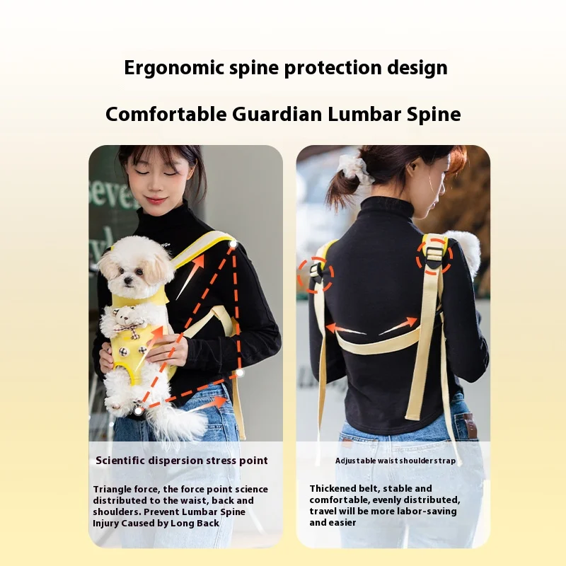 Karikatur Niedlichen Bären Hund Brust Tasche Katze Tasche Ausgehen Tragetasche Hund Rucksack Frühling/sommer Kleine Hund Haustier liefert