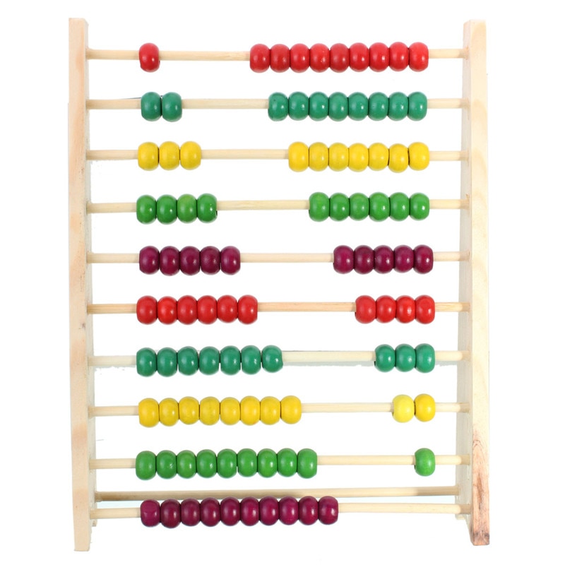 100 Kralen Houten Abacus Tellen Aantal Voorschoolse Kid Math Leren Onderwijs Speelgoed Tellen Kralen Wiskunde Leren Educatief Speelgoed