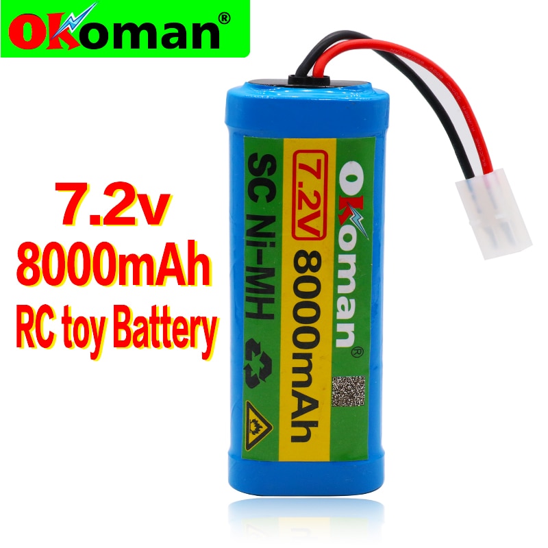 7.2V Battery 8000mAh NiMH Batteries Pack For RC Car Truck Buggy Boat Tank Ni-Mh Baterias gray supper power