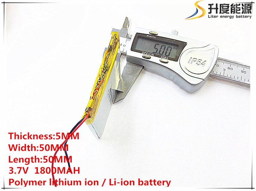 Batterie lithium-polymère, 505050, 3.7V, 1800mah, 454853, 504853, pour navigation GPS, instruments MP3