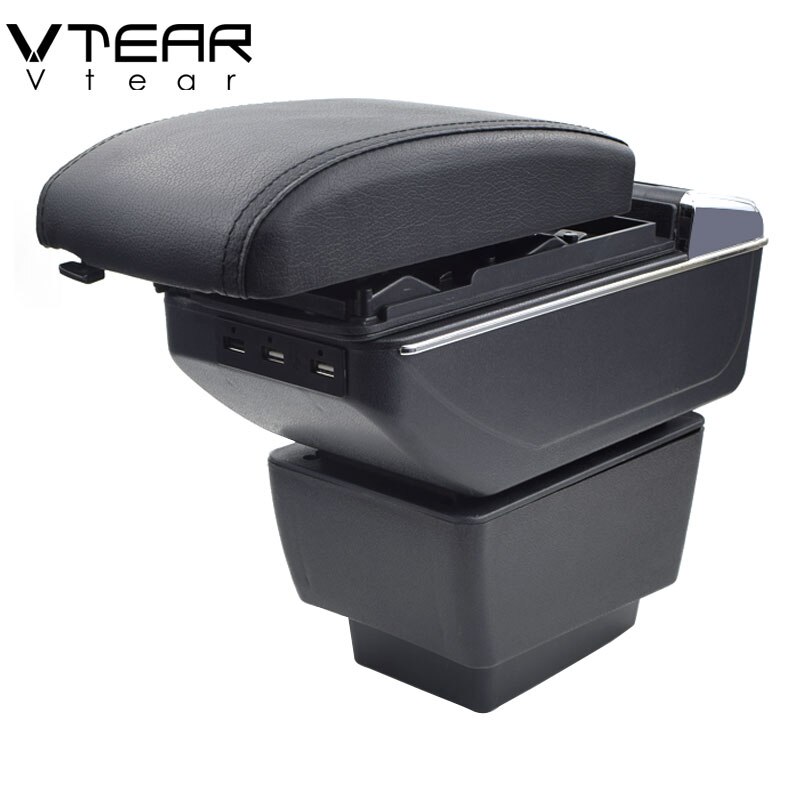 Vtear Für Skoda Fabia Auto armlehne leder Arm Rest usb-schnittstelle lagerung Kasten Styling center konsole zubehör dekoration