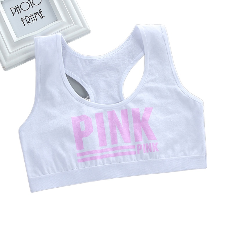 Sujetadores de entrenamiento para niñas de 12 años, ropa interior suave, accesorios transpirables, sujetadores deportivos para adolescentes de 8-15 años, 2 uds.: B White