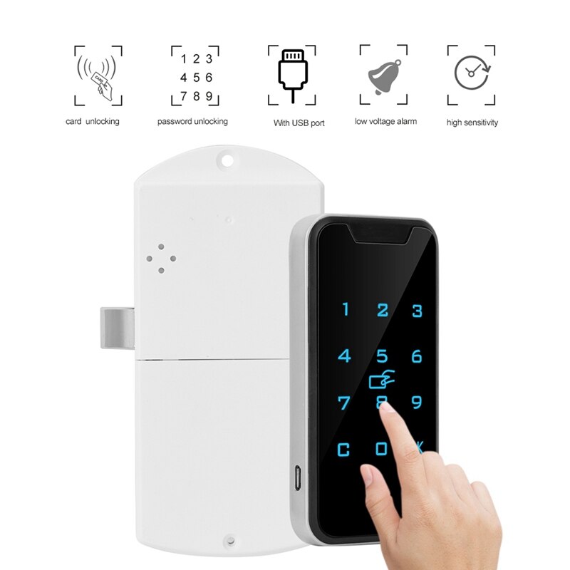 Home Smart Digital RFID Password Lock Contact Keypad Electronic Cabinet Lock Office Smart Lock