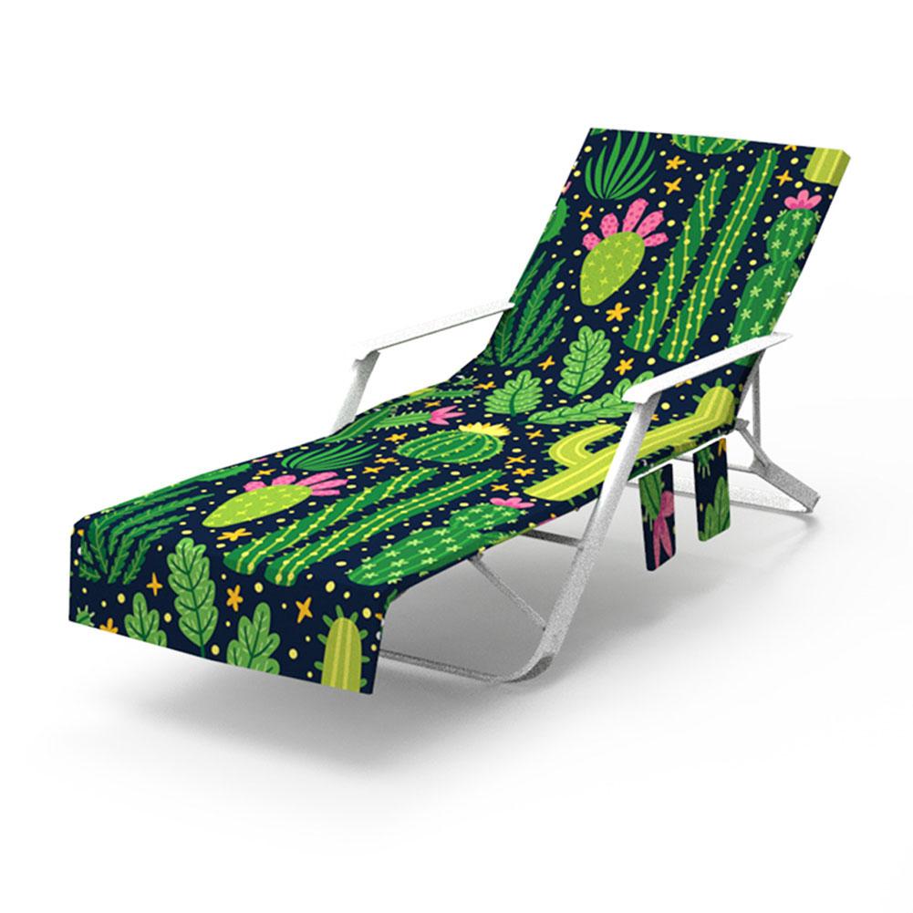 Beach Towel Adults Sun Lounger Bed Printed Cover Garden Swimming Pool Lounge Chairs Cover Quick Drying Bath Towel: A