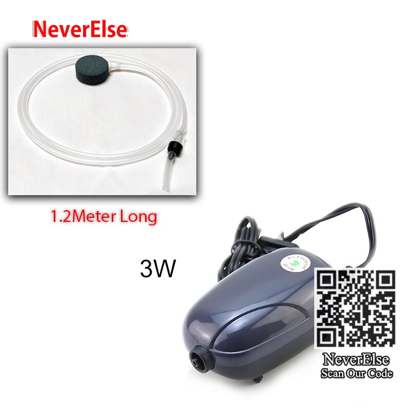 Aquarium Air Pump Compressor Aerator Single/Double Outlet + Accessories Air Bubble Stone Tube 3W/5W Fish Tank Pond Oxygen Pump: 3W Solution1 / EU Plug adapter