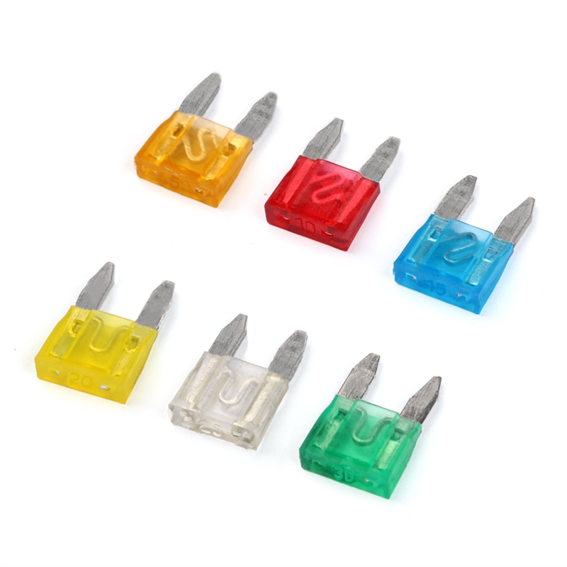 Fusible mixto de Mini cuchilla de 60 uds., aleación de Zinc y Material plástico, juego de 5/10/15/20/25/30 amperios para automóviles de tamaño pequeño, 6 colores
