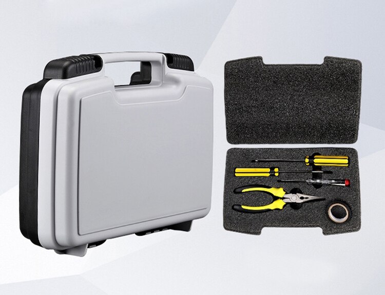 Veiligheid Apparatuur Koffer Toolbox Instrument Hardware Opbergdoos Abs Plastic Gereedschapskist Met Schuim Tang Schroevendraaier