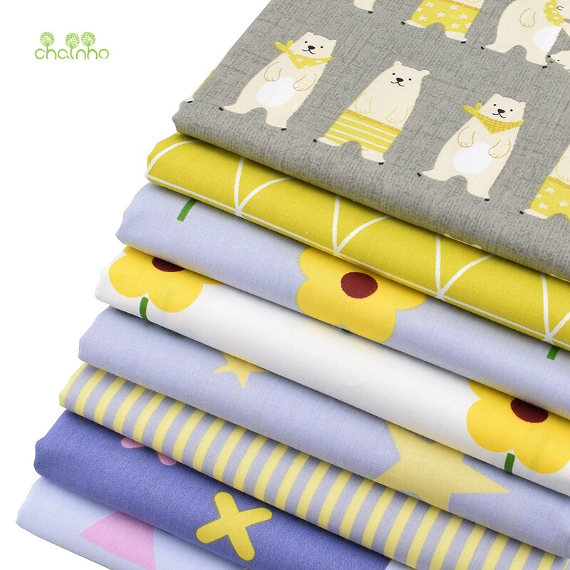 8pcs/Lot,Twill Cotton Fabric Patchwork Cartoon Tissue Cloth Of Handmade DIY Quilting Sewing Baby&Children Sheets Dress Material