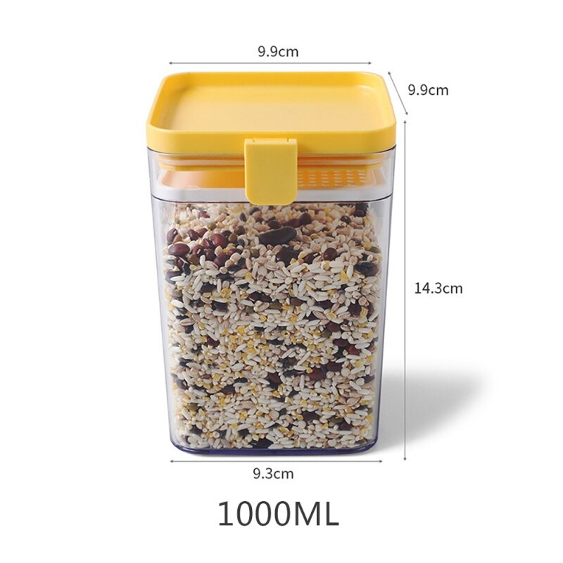 PP Food Storage Jar Airtight Plastic Clear Container Set Kitchen Container Set With Bamboo Lid And Silicone Glass Preservation