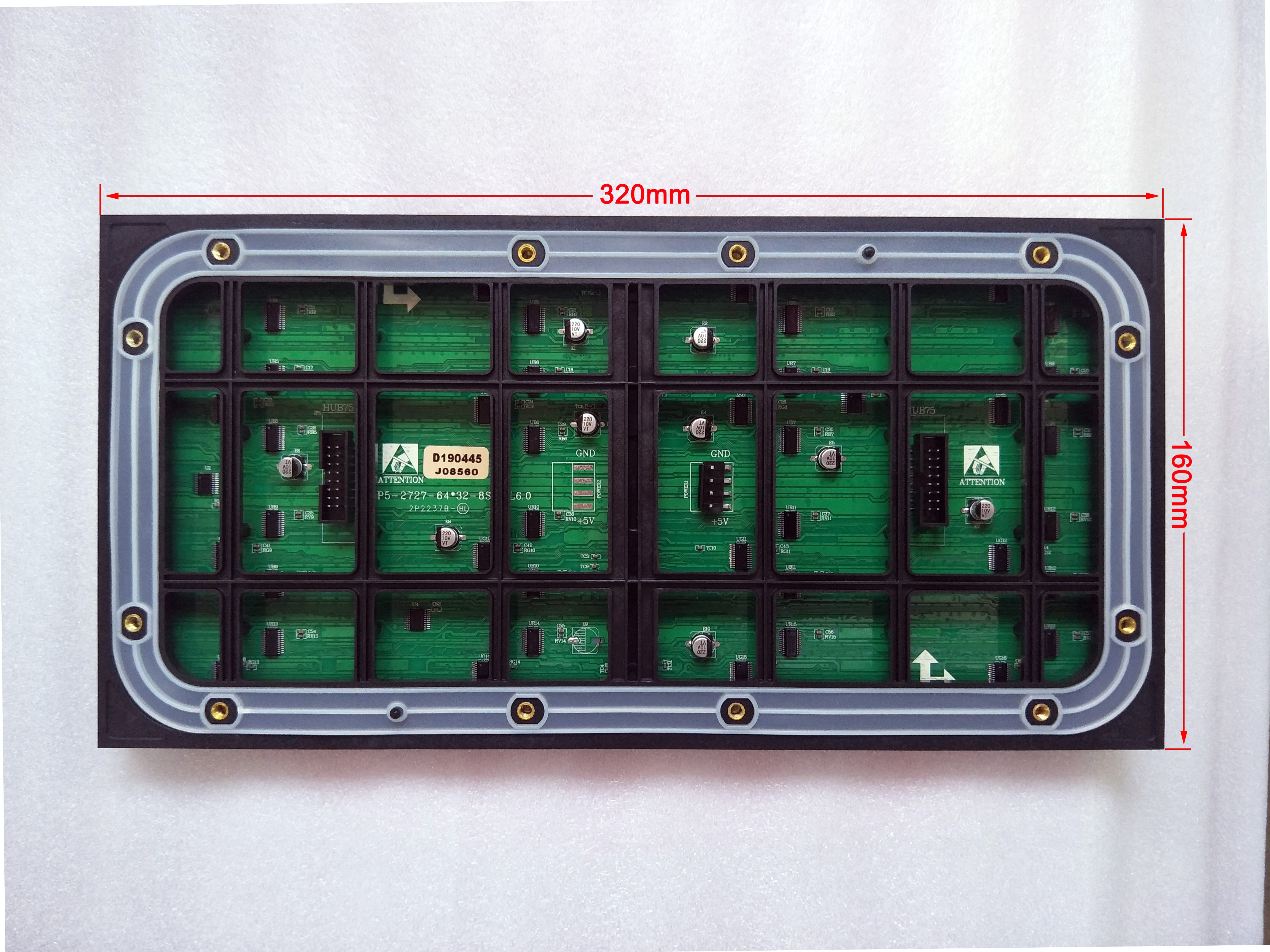 Outdoor Full Color P5 LED Display Module, DIY LED Screen SMD 3 In 1 RGB P5 LED Panel 320mm*160mm,Video Wall Components