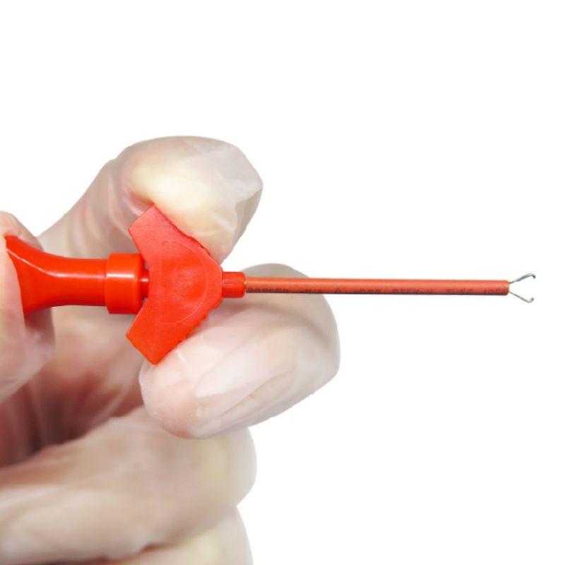 10Pcs P5003 Probe for Logic Analyzer Mini Grabber SMD IC Test Hook Clip Jumper Testing Accessories Red Black