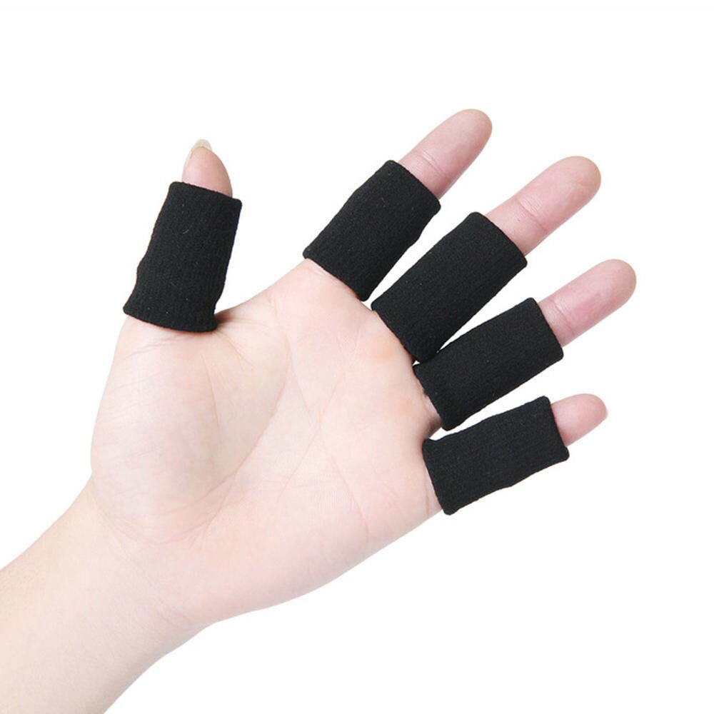 10pcs Sports Finger Cover Sweatband Stretchy Wrap Finger Sleeve Arthritis Support Volleyball Finger Protection