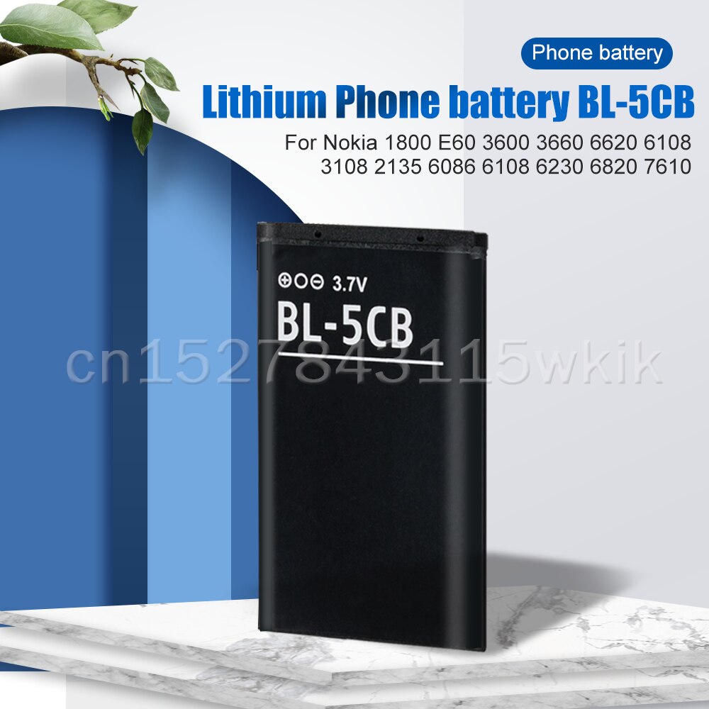 BL-5CB Bl 5CB BL5CB Telefoon Batterij Voor Nokia 1000 1010 1100 1108 1800 E60 3600 3660 6620 6108 3108 2135 6086 6108 6230 6820 7610