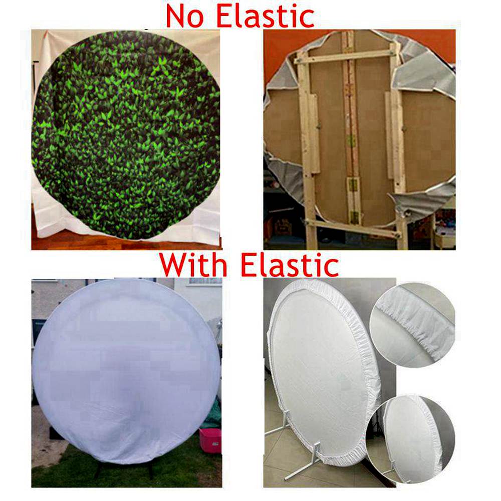 Mocsicka Round Circle Photography Backdrop Table Cover Pink Flower Wall Rose Wedding Background Decoration for Photo Studio Prop