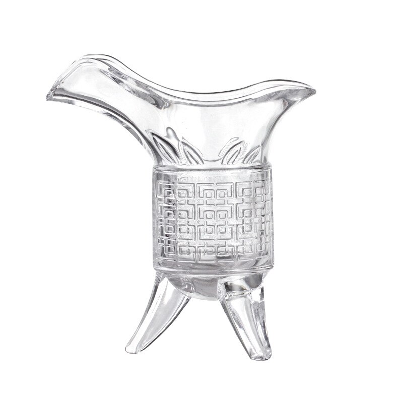 Liquor Cup Jue Cup Ancient Antique Small Wine Cup Three-legged Tripod Cup Chinese Three-legged Glass Liquor Cup