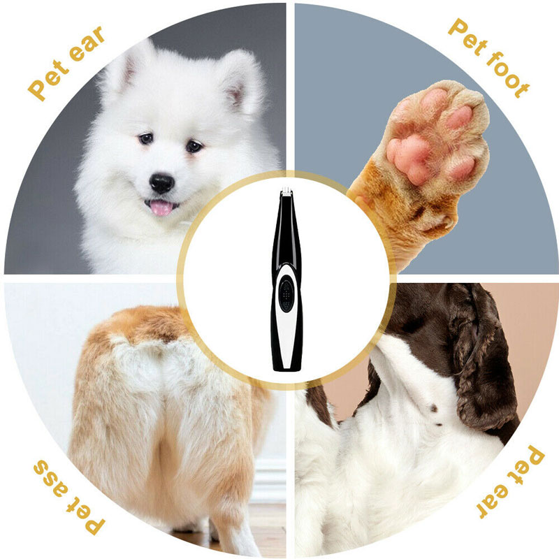 Mini-voettrimmer voor huisdieren, tondeuse voor huisdieren, tondeuse voor dieren, elektrische tondeuse voor huisdieren met laag geluidsniveau