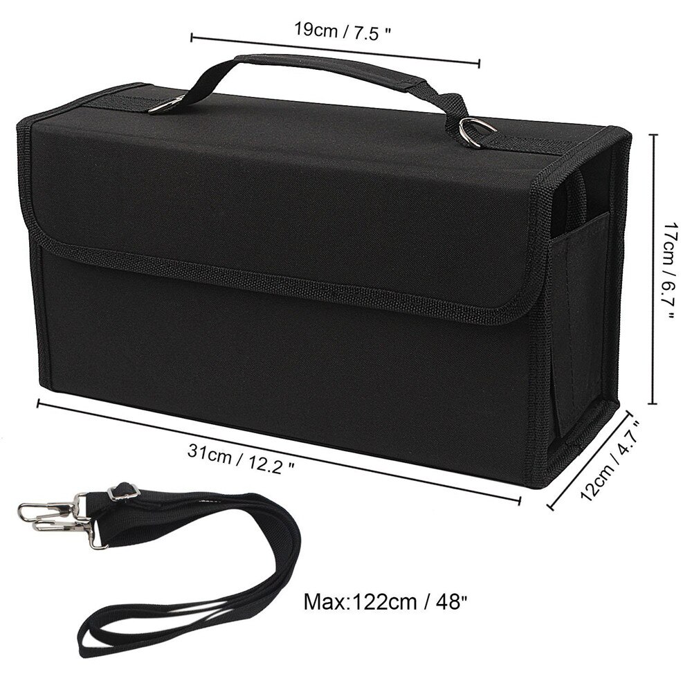 120 Holes Marker Pencil Case School Big Art Marker Pencilcase for Girl Boy Cartridge Box Storage Pen Bag Stationery