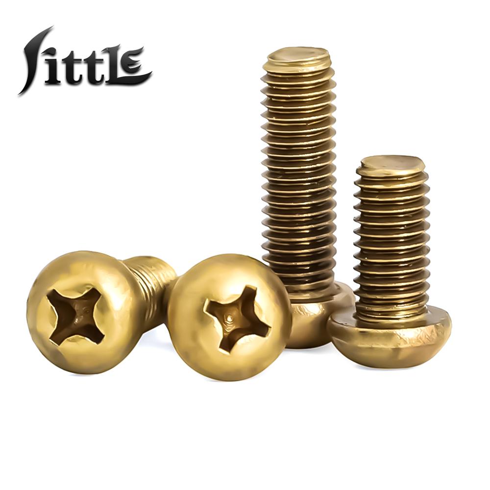 2-30 pz ottone Phillips bulloni a vite a testa bombata M5 M6 M8 vite ottone Phillips viti bullone Tornillos Vis Parafusos Placa me Tornillos