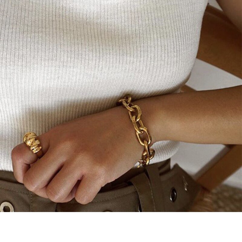 J. Hangke Rustless Roestvrij Staal Armband Voor Vrouwen Werken Partijen Fashiona Accessoires Gouden Sieraden Ketting Armbanden Choker: No.3