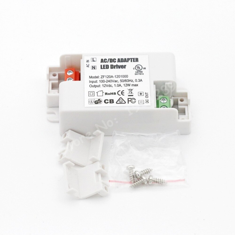 12W 1000mA MR16 MR11 LED Driver AC/DC Adapter Transformer Input AC 100V-240V Output DC 12V For LED spotlight and LED strip