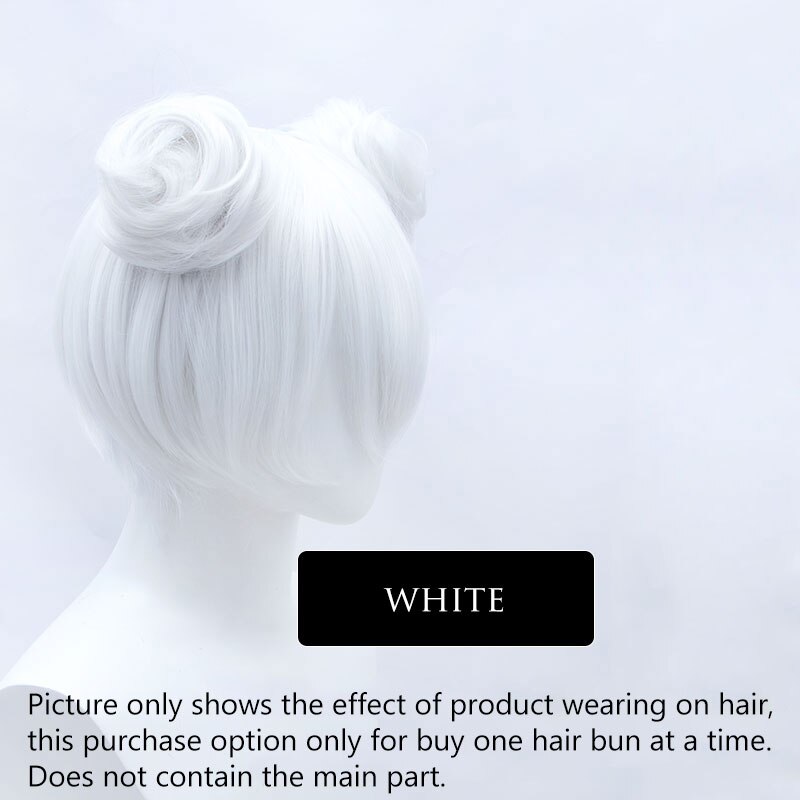 Postiche Synthétique à réinitialisation pour Femme, Chignon, Rose, Rouge, Blonde, Bleu, Extension de Cheveux, Accessoires de Cosplay: T1B/613 / 2 pièces