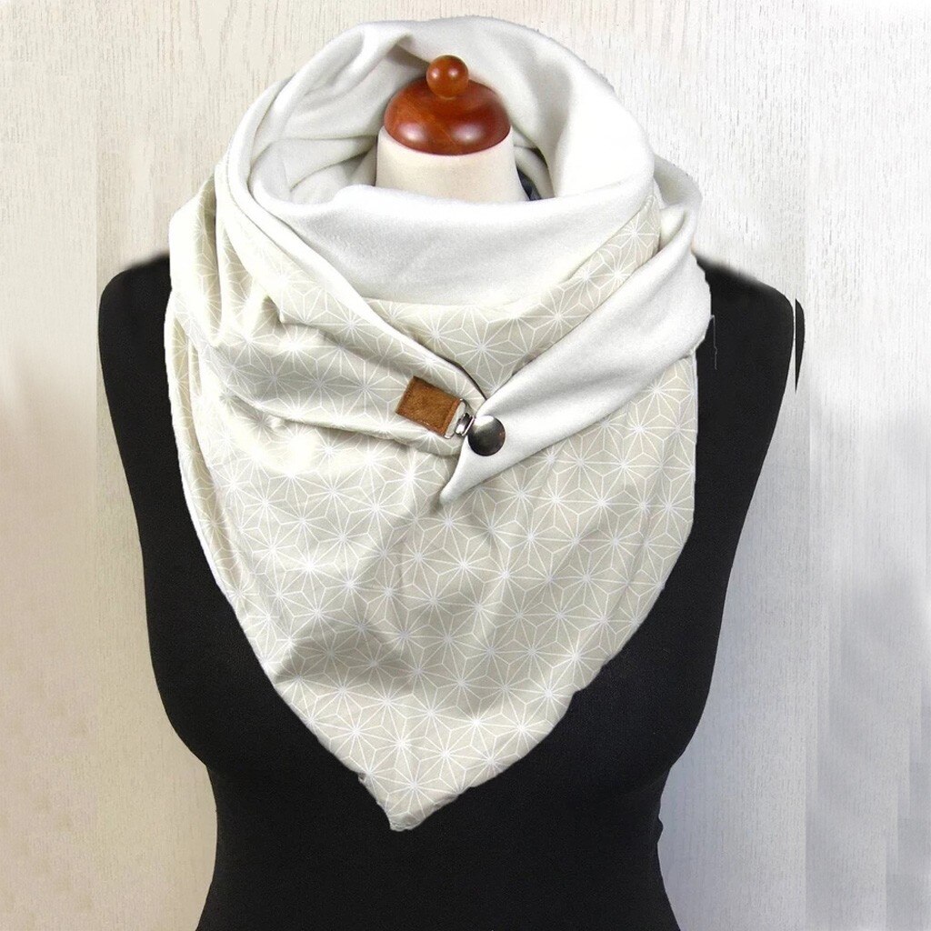 @ Mascarilla para el cuello bufanda más para mujeres estampado liso salpicado botón suave envoltura Casual bufandas chales bufandas mascarilla para el polvo de la cara: C