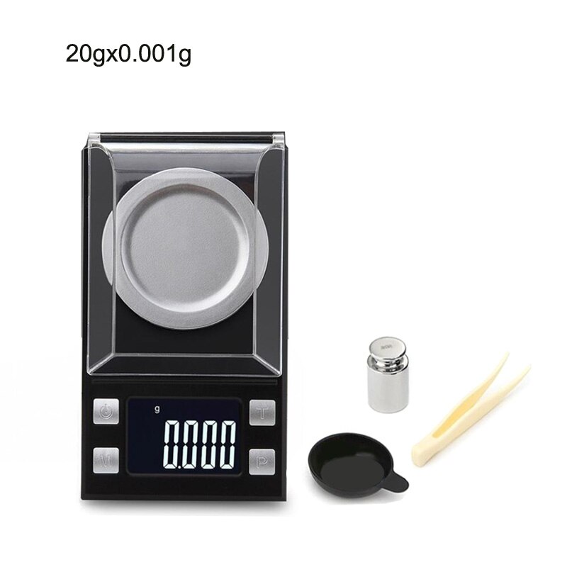 0.01g 0.001g gramera presisjonsvekter 500g 20 g 10g digitale vekter laboratorie elektronisk balansevekt laboratorievekt milligramvekter: 20 gx 0.001g