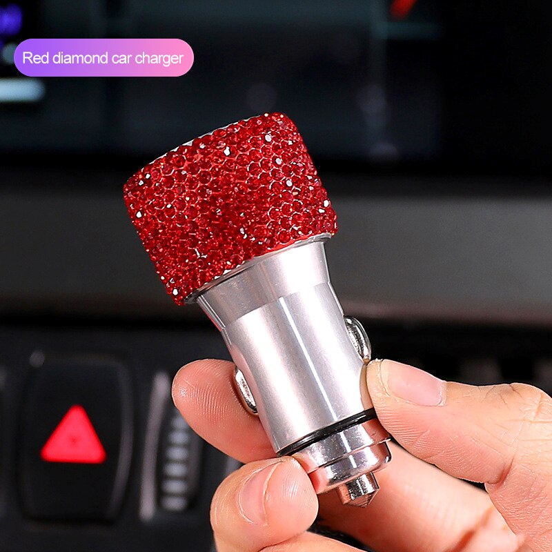 Auto Fast Charger Rood Wit Paars Roze Vier Kleuren Optionele Auto Usb Sigarettenaansteker Mobiele Telefoon Fast Charger Mini Draagbare: Red