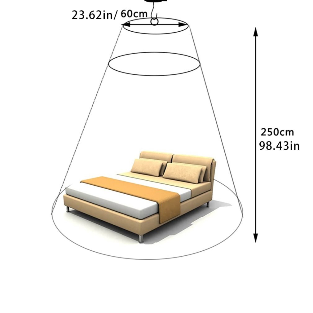 Summer Breathable Mosquito Net Romantic Round Princess Mosquito Net Home Decoration Bed Canopy