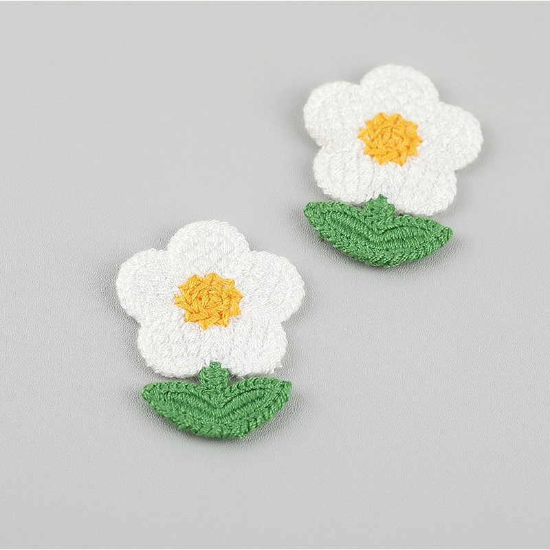 10 Stuks Bloem Gebreide Patches Geborduurde Stof Gordijnen Dekbedovertrekken Decoratieve Stickers Kleding Accessoires: Koper