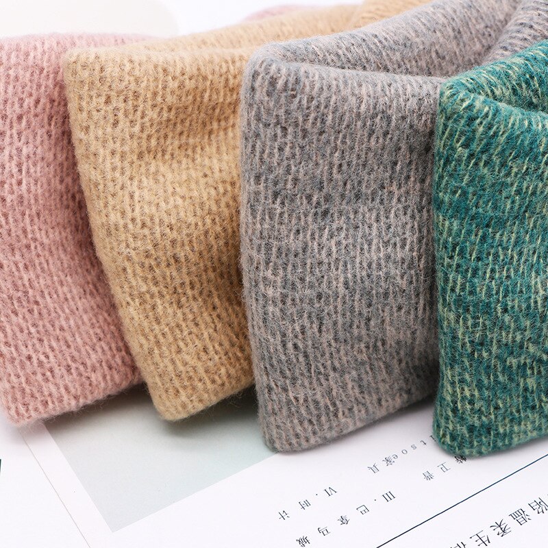 Winter Oor Wollen Cross Gevlochten Gebreide Soft Warmer Hoofdband Voor Vrouwen Bandana Effen Kleur Tulband Haarband Meisje Haar Accessoires