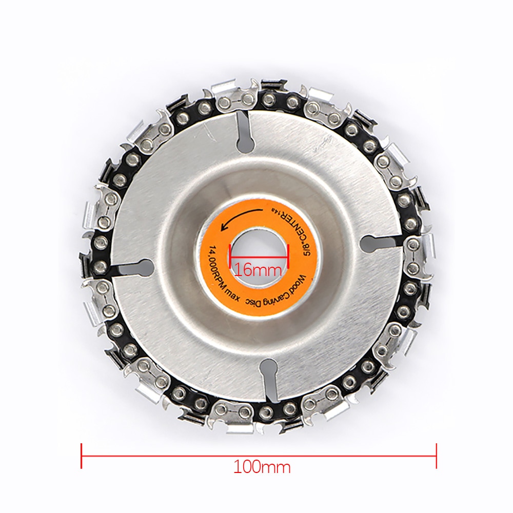 Schuurmiddelen 4 Inch Haakse Slijper Disc en Ketting 22 Tand Fijn Cut Chain Set Voor 100/115 Slijpmachine Disc kettingzaag