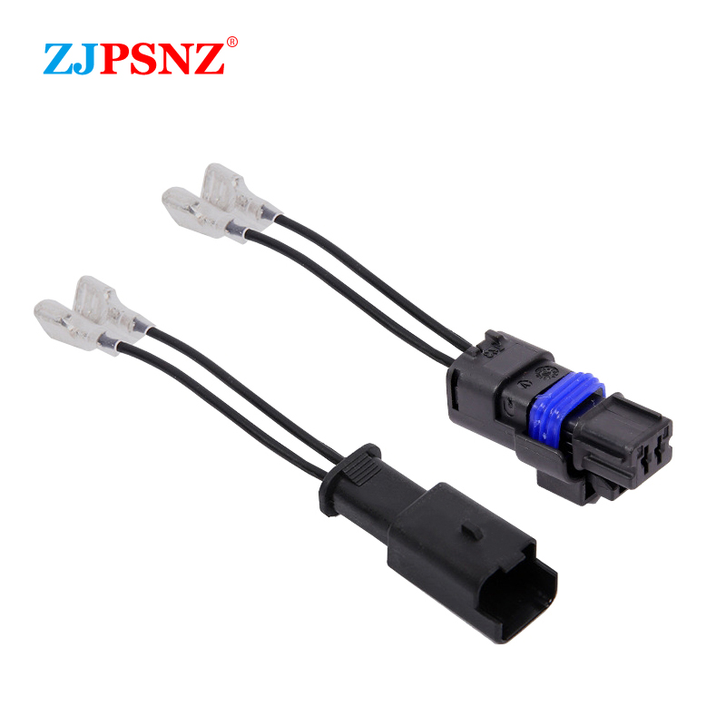 Enchufe de bocina de coche, conector macho hembra, altavoz estéreo, cable de bocina, bocina de Caracol, adaptador de conversión de enchufe dedicado, modificación