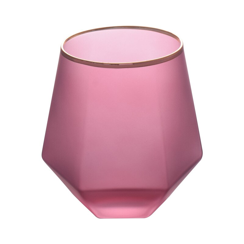 Farge frostet sekssidig whiskyglass brennevinsglass hjem phnom penh vannglass juicekopp diamantglass: A7