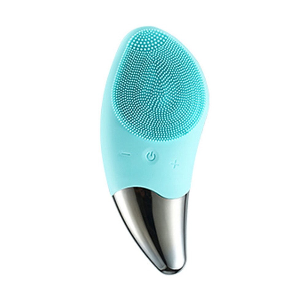 Wasserdichte Gesichtsreinigungsbürste für Männer und Frauen, wiederaufladbare elektrische Peeling-Gesichtswäscher-Reinigungsbürste: Blau